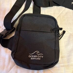 Ocean City Maryland Black Crossbody Bag